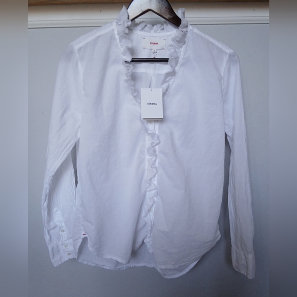 NWT XiRENA Kayde Shirt in white. Size XS - Picture 2 of 6